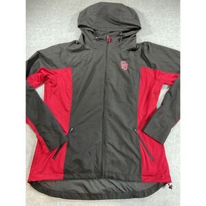 Campus Heritage Oklahoma Sooners Windbreaker Jacket Mens XXL Grey Red OU 2063